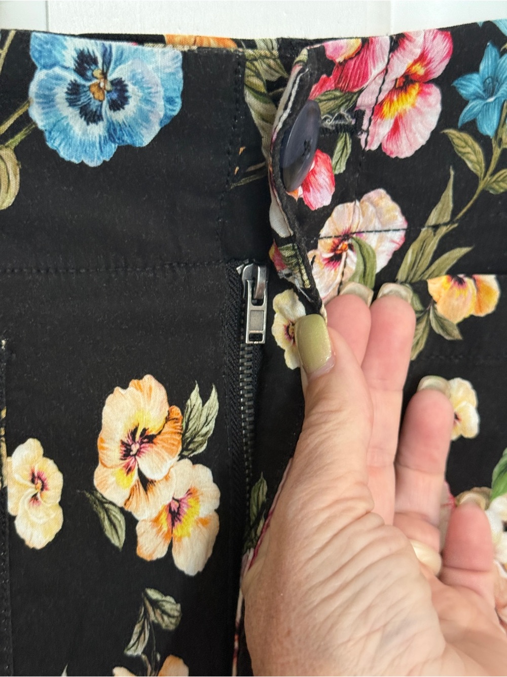 Maeve Anthropologie The Colette Floral Cropped Wide Leg Pants 26 25909 - Picture 8 of 16